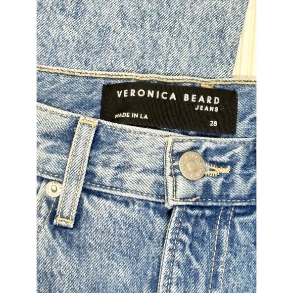 Veronica Beard Carly Kick Flare High-Rise Jeans in Pebble Stone Size 28 - Picture 8 of 9